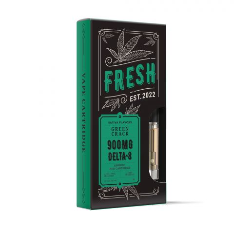 Green Crack Vape Cartridge - Delta 8 THC - Fresh Brand - 900MG - 2