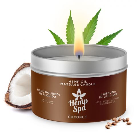 Hemp Spa Hemp Oil Massage Candle - Coconut - 1