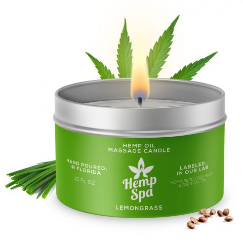 Hemp Spa Hemp Oil Massage Candle - Lemongrass - 1