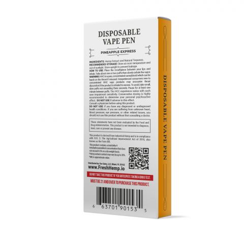 Pineapple Express Vape Pen - HHC - Fresh Brand - 900MG - Thumbnail 3