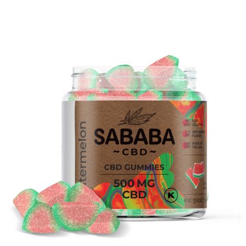 Sababa CBD Isolate Gummies - Watermelon - 500MG - 1