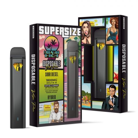 Sour Diesel Delta-8 THC Vape Pen - Disposable - Miami High - 1800MG - 1