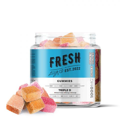 Triple D Gummies - Delta 9  - 1000mg - Fresh - 1