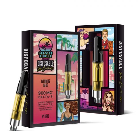 Wedding Cake Cartridge - Delta-8 THC - Miami High - 900MG - 1