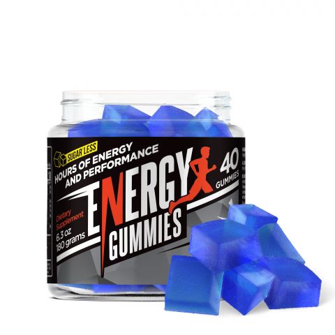 Energy Boost Supplement - Sugarless Energy Gummies - 40 Count - 1