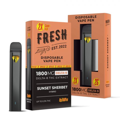 Sunset Sherbet Vape Pen - Delta 8 - Disposable - 1800MG - Fresh - 1